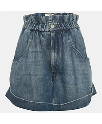 Pre-Owned Isabel Marant Women's Etoile Blue Denim Elasticated Shorts