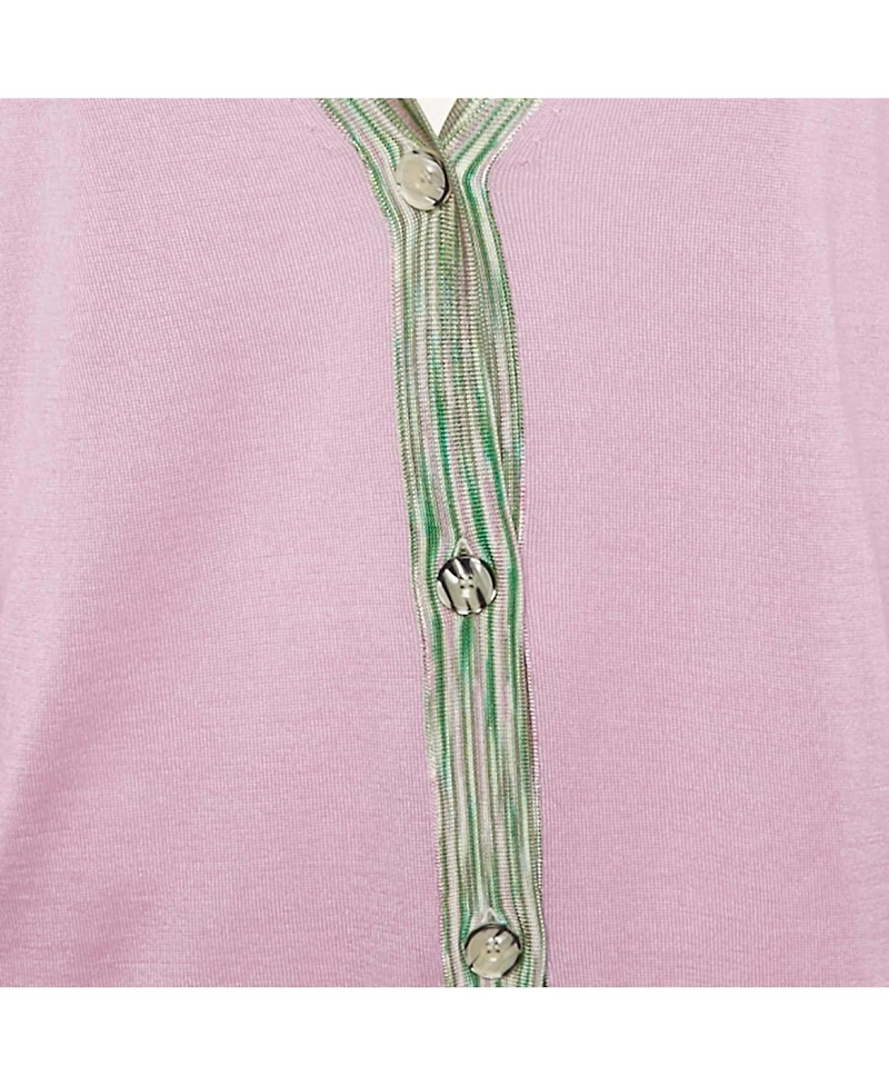 Pre-Owned Missoni Women's Pink Cashmere Knit Button Front Cardigan