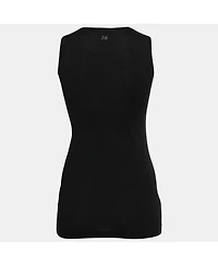 Pre-Owned Dolce & Gabbana Women's Black Cotton Knit & Satin Trim Tank Top