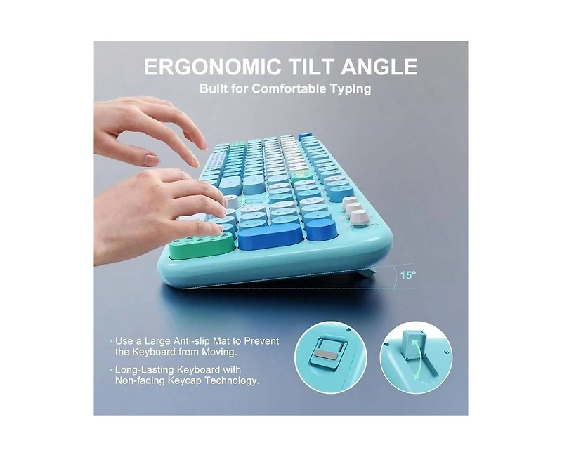 Risokeys 2.4G Wireless Keyboard and Mouse Combo