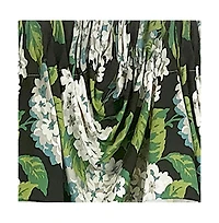 Rlf Home Hydrangea Empire Valance Tuxedo Black 3-Scoop. 64"W x 25"L For windows up to 60"W