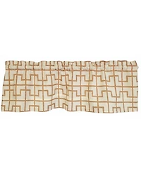 Rlf Home 100% Cotton High Quality Torres Tailored Window Valance with 1.5" Rod Pocket 50" W X 12" L Cream