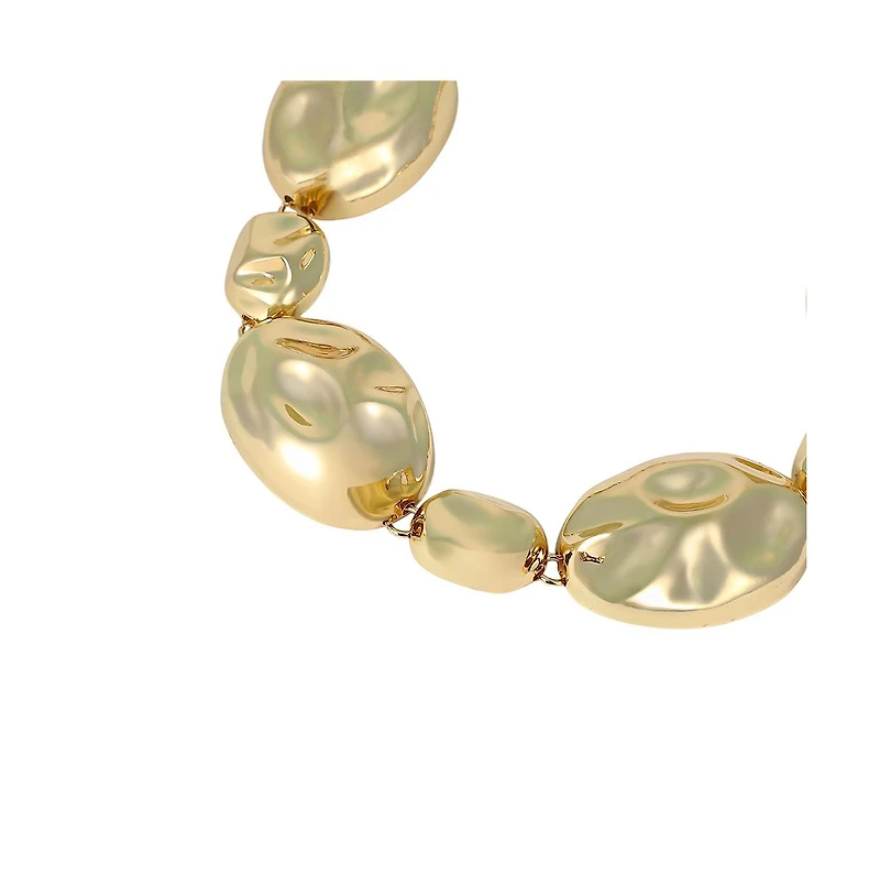 Women's The Chunky Dented-Pierre Collar Necklace - California Gold