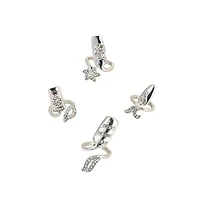 Women's The Botanic Nail Rings - Metallic Silver (Set Of 4)