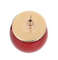 Women's The Chunky-Jacqueline Stud Earrings - Cherry Red & California Gold