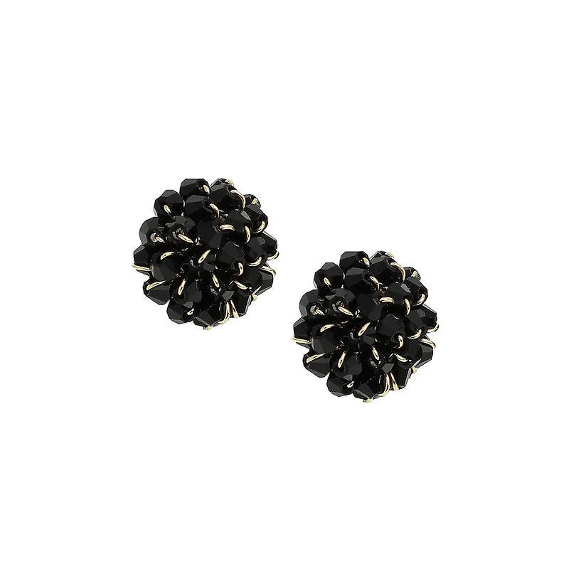 Sohi Women's Gold Dahlia Stud Earrings