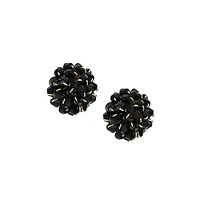 Sohi Women's Gold Dahlia Stud Earrings