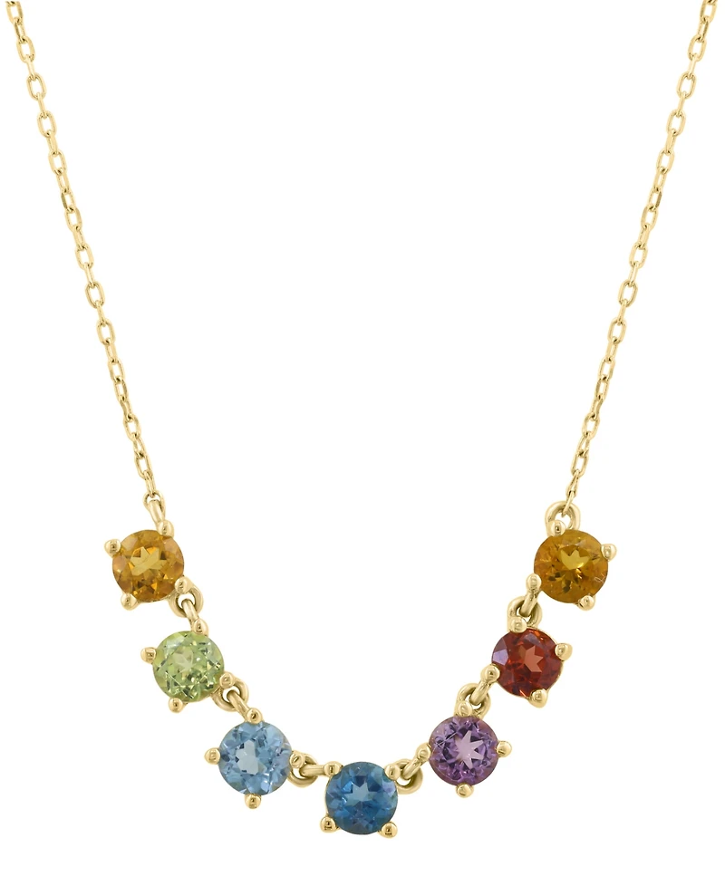 Effy Collection Multi Gemstones Necklace (7/8 ct. t.w..) in 14k Yellow Gold