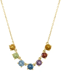 Effy Collection Multi Gemstones Necklace (7/8 ct. t.w..) in 14k Yellow Gold
