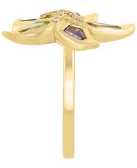 Effy Collection Diamond (1/20 ct. t.w.) & Multi Gemstones (1-3/8 ct. t.w.) Ring in 14k Yellow Gold