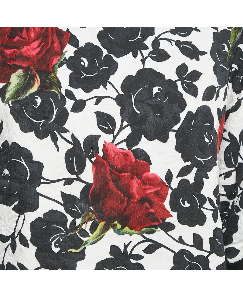 Pre-Owned Dolce & Gabbana Women's Rose Print Jacquard Jumper