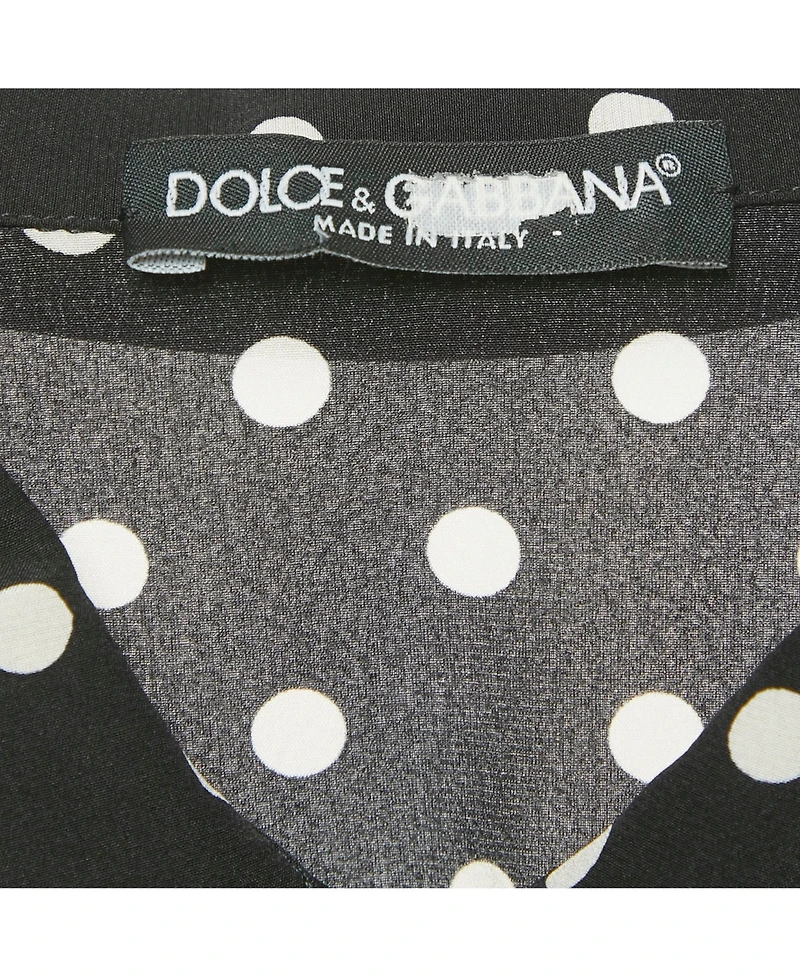 Pre-Owned Dolce & Gabbana Women's Polka Dots Chiffon Sleeveless Shirt