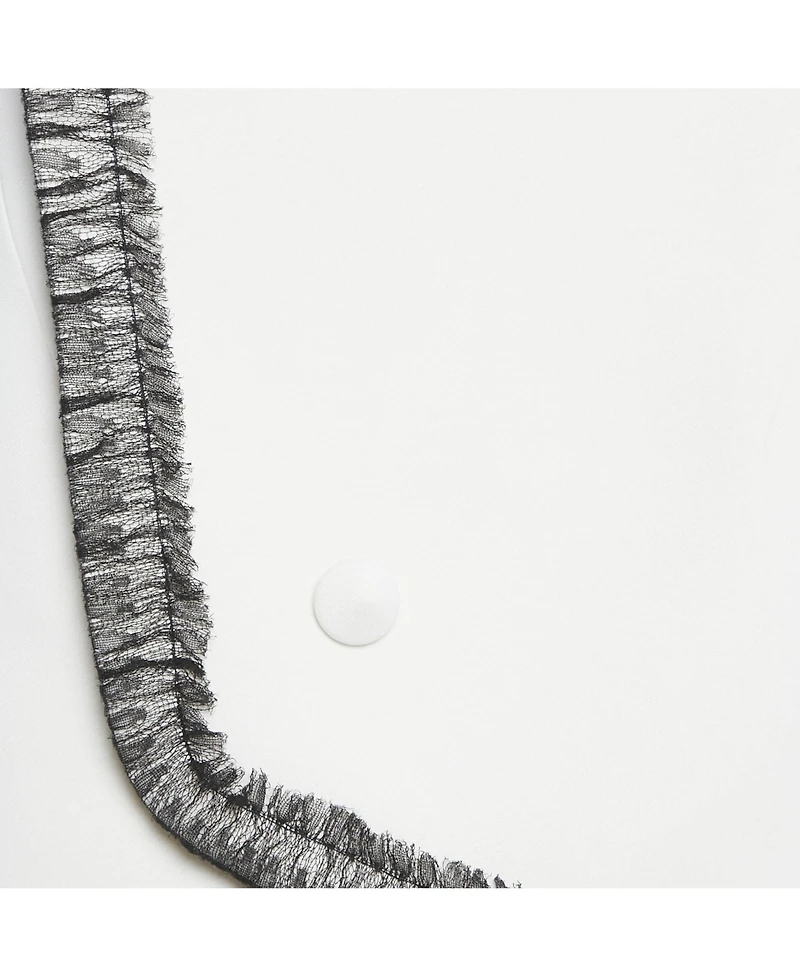 Pre-Owned Balenciaga Women's Crepe Lace Trimmed Sleeveless Blouse