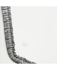 Pre-Owned Balenciaga Women's Crepe Lace Trimmed Sleeveless Blouse