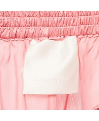 Pre-Owned Givenchy Women's Pink Logo Patterned Satin Shorts