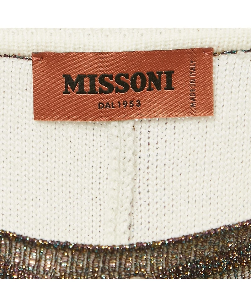 Pre-Owned Missoni Women's Metallic/multicolor Lurex Knit Pants