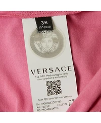 Pre-Owned Versace Women's Pink I Love Versace Print Jersey T-Shirt