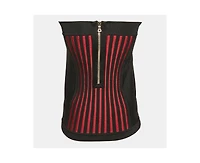 Pre-Owned Balmain Women's Black Knit Corset Zip-Up Strapless Crop Top