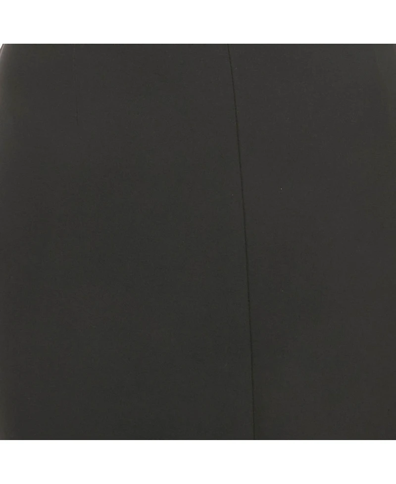 Pre-Owned Versace Women's Black Silk Front Slit Detail Pencil Skirt