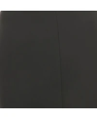 Pre-Owned Versace Women's Black Silk Front Slit Detail Pencil Skirt