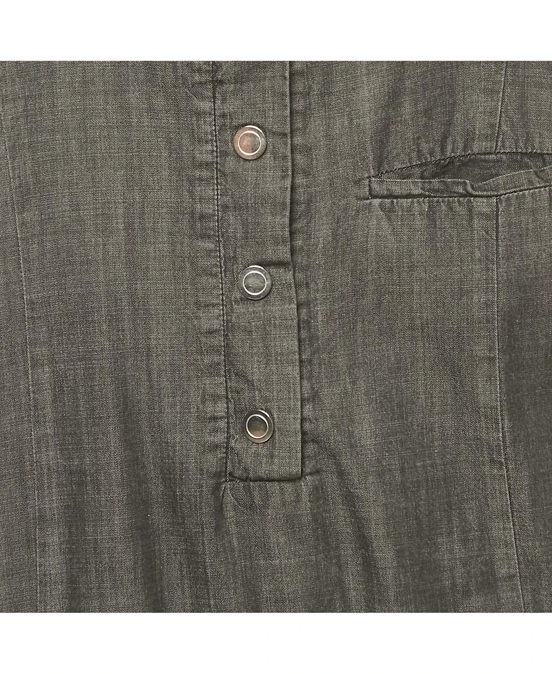 Pre-Owned Chloe Women's Dark Grey Cotton Tie-Up Dungaree