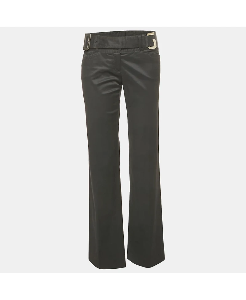 Pre-Owned Dolce & Gabbana Women's Gabardine Belted Pants