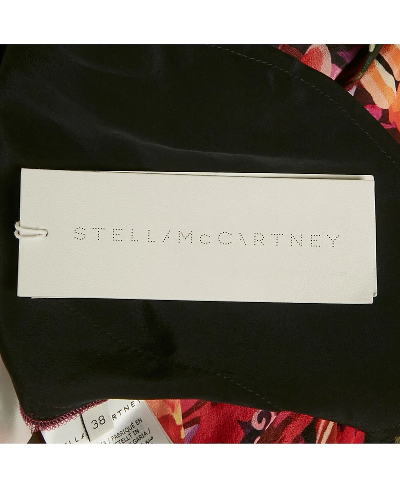 Pre-Owned Stella Mccartney Women's Multicolor Floral Print Silk Wrap Style Midi Skirt