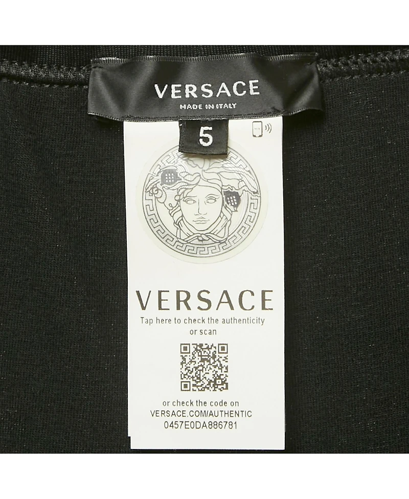 Pre-Owned Versace Women's Black Greca Trim Jersey Joggers
