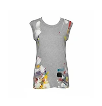 Pre-Owned Dolce & Gabbana Women's Grey Limited Edition Hand Painted Top