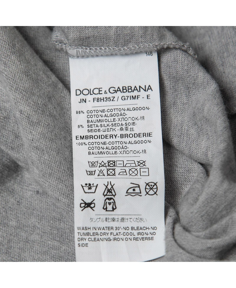 Pre-Owned Dolce & Gabbana Women's Grey Cotton Love Lace Patterned Tank Top