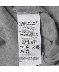 Pre-Owned Dolce & Gabbana Women's Grey Cotton Love Lace Patterned Tank Top