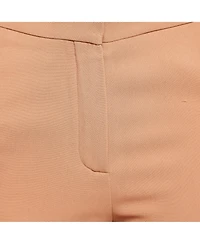 Pre-Owned Chloe Women's Light Brown Crepe Zip Detail Trackpants
