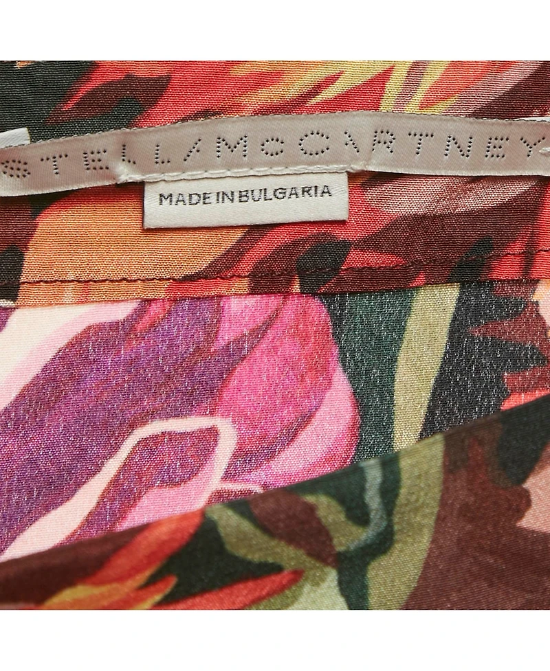 Pre-Owned Stella Mccartney Women's Multicolor Floral Print Silk Wrap Style Skirt