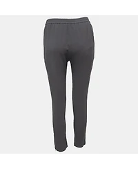 Pre-Owned Stella Mccartney Women's Grey Crepe Tapered Leg Pants