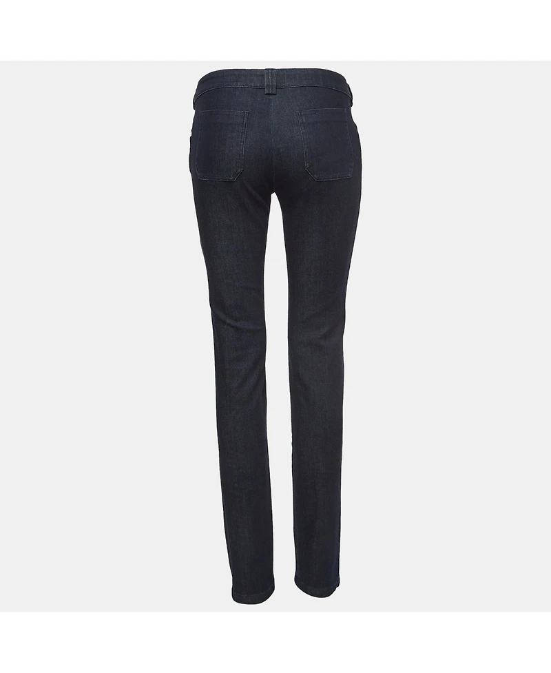 Pre-Owned Balenciaga Women's Navy Blue Denim Slim Fit Jeans