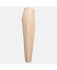 Pre-Owned Chloe Women's Light Beige Crepe Trousers