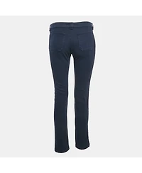Pre-Owned Balenciaga Women's Blue Cotton Gabardine Pants