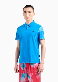 A|X Armani Exchange Men's Floral Polo Shirt