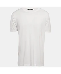 Pre-Owned Dolce & Gabbana Men's White Jersey Crewneck T-Shirt