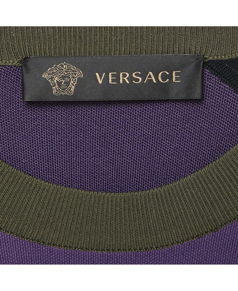 Pre-Owned Versace Women's Multicolor Animal Print Jersey Sweatshirt