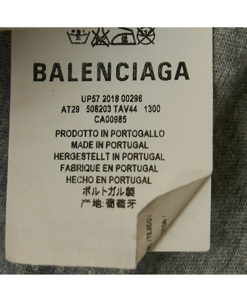 Pre-Owned Balenciaga Men's Grey Political Campaign Print Jersey T-Shirt