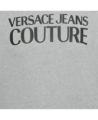 Pre-Owned Versace Women's Jeans Couture Grey Logo Applique Cotton Knit Sweatshirt
