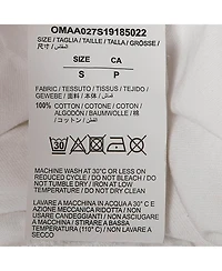 Pre-Owned Off-White Men's White Cotton Crew Neck T-Shirt