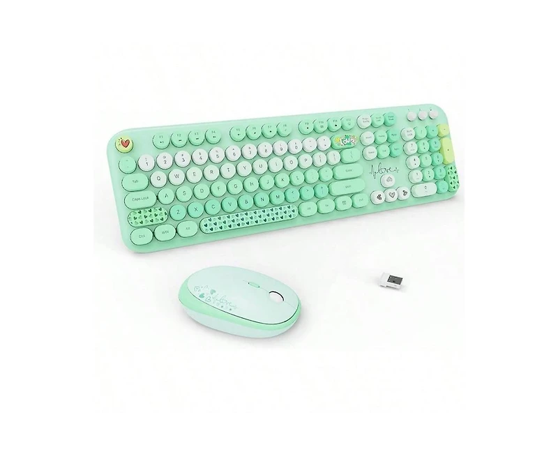 Risokeys Colorful Round Keycap 2.4G Wireless Keyboard & Mouse Combo
