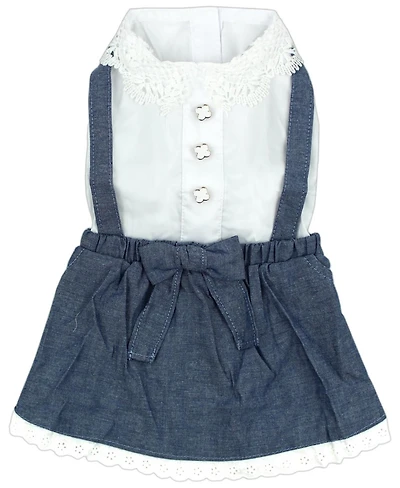 Parisian Pet Dress Chambray Overall