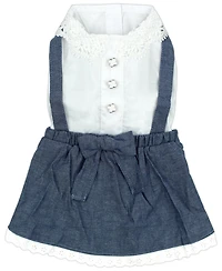 Parisian Pet Dress Chambray Overall