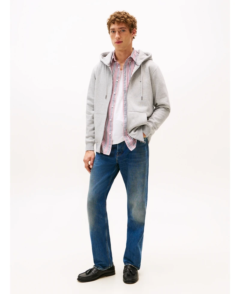 Tommy Hilfiger Men's Long Sleeve Zip-Front Flag Logo Hoodie