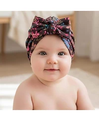 Mightly Baby Girls Fair Trade Organic Cotton Bow Turban