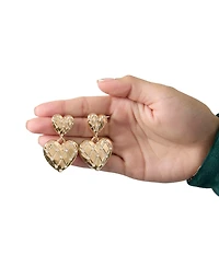 Juicy Couture Double Heart Drop Earrings