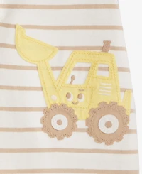 First Impressions Baby Boys' Tractor Fun Cotton Striped Sunsuit, Macy's Exclusive